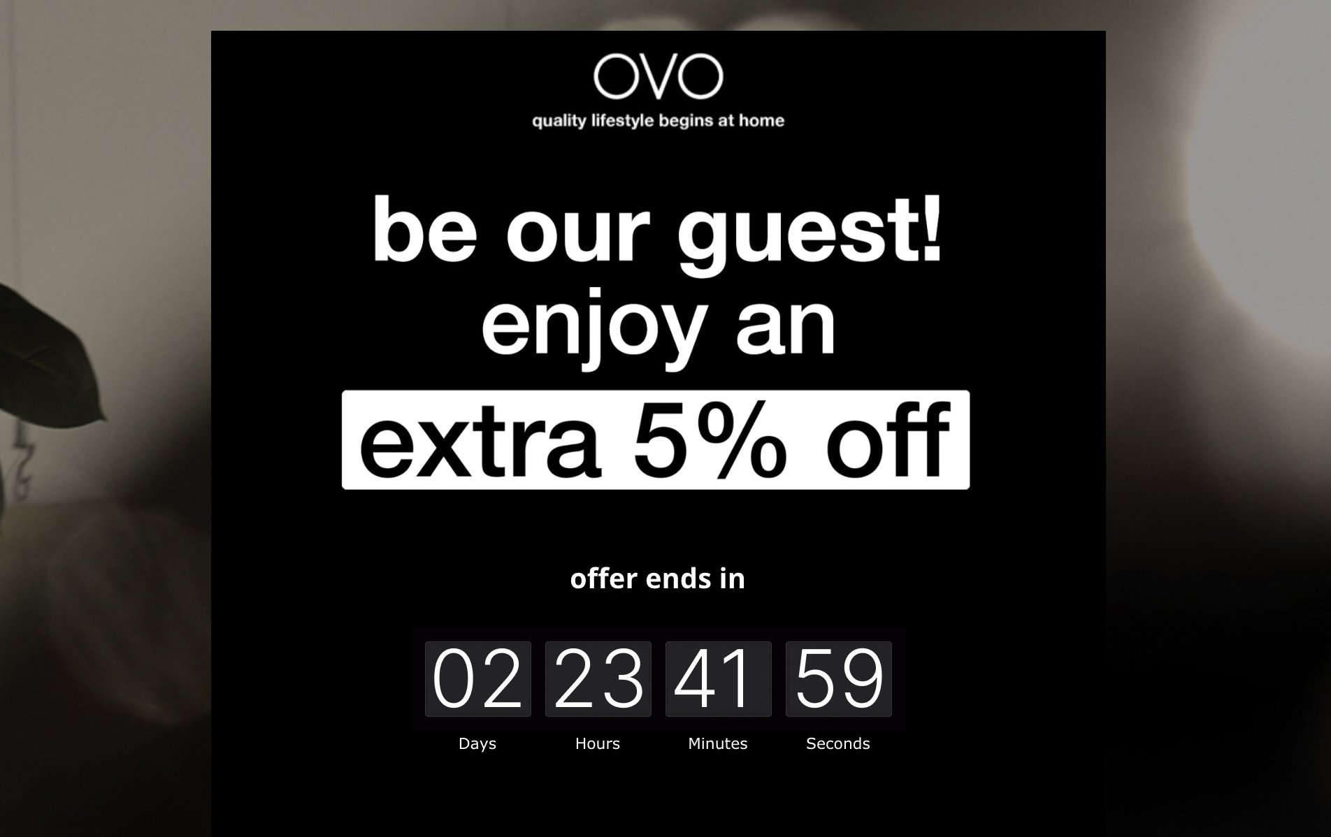 OVO email countdown timer example