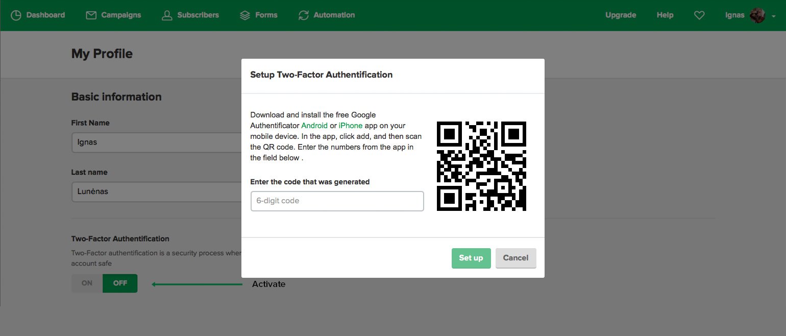 two-factor authentication step 2