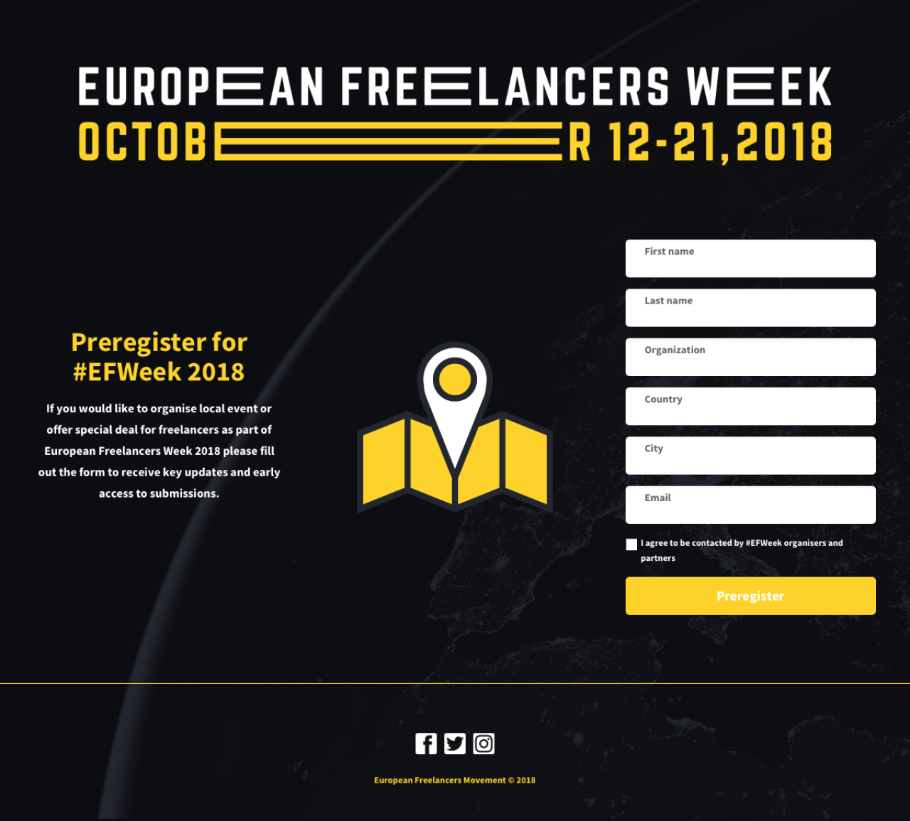European Forum of Independent Professionals przykład - Stworzony przy użyciu MailerLite