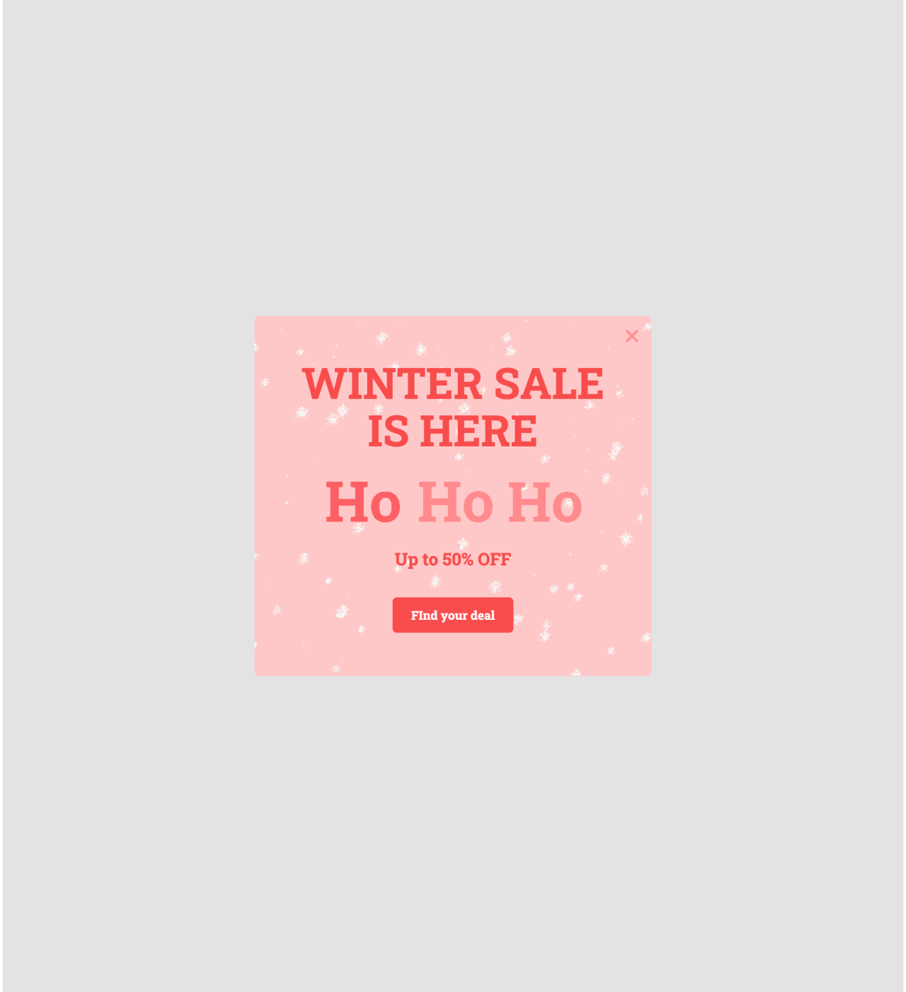 Oferta promocional de invierno plantilla creada por MailerLite