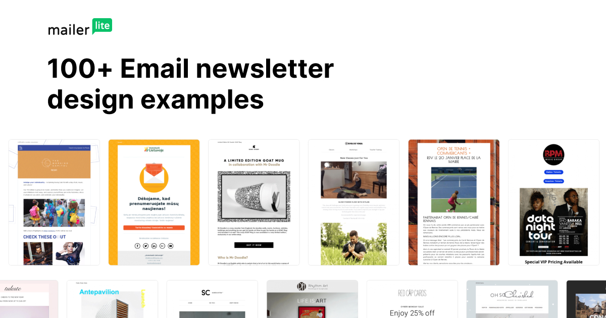 100 Email Newsletter Design Examples Gallery Mailerlite