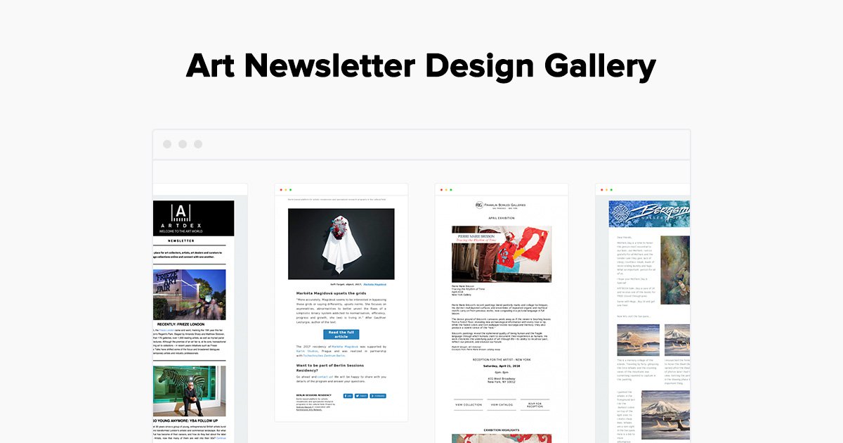 Artist & Art Newsletter Examples Gallery MailerLite