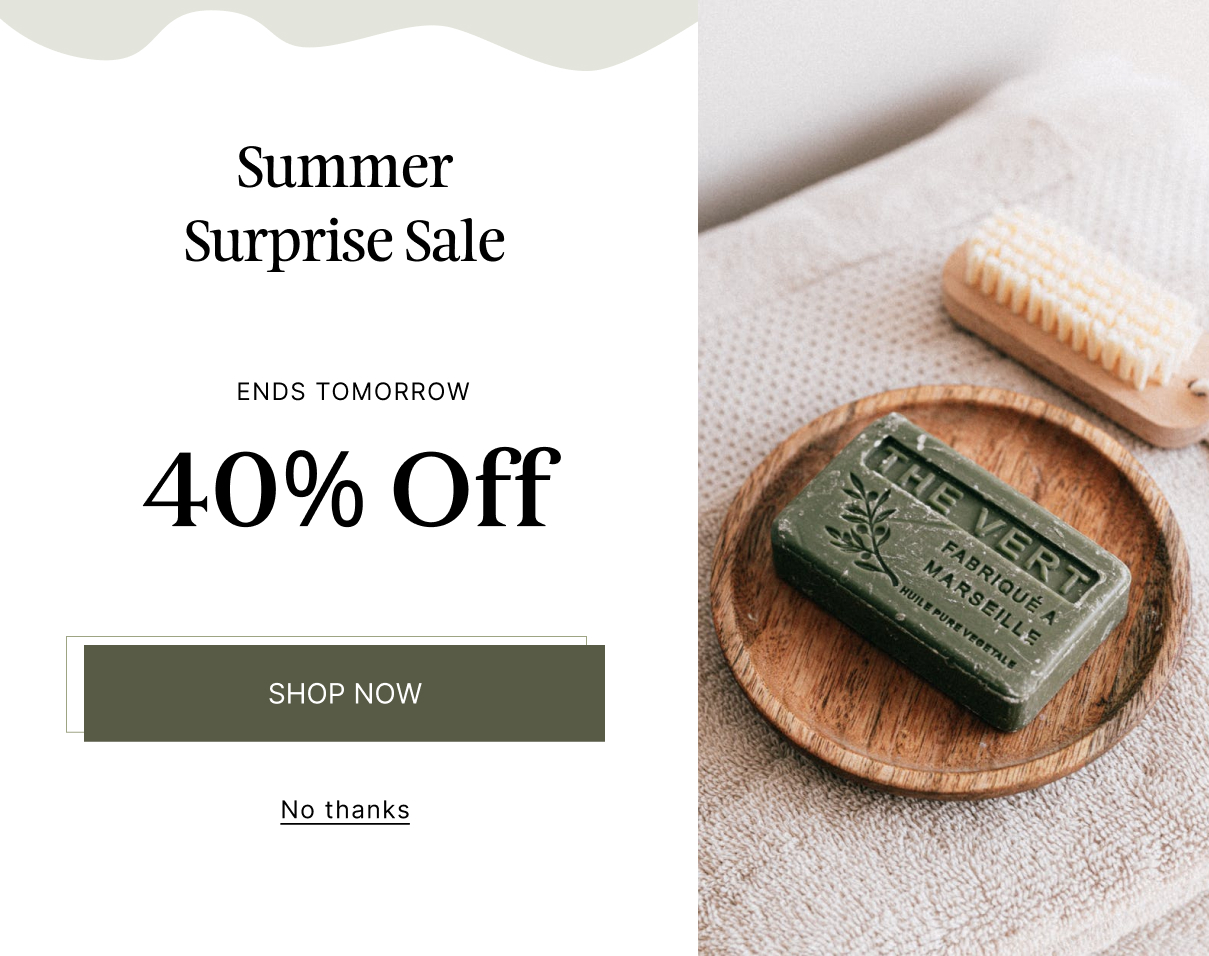 40% off summer surprise sale pop-up