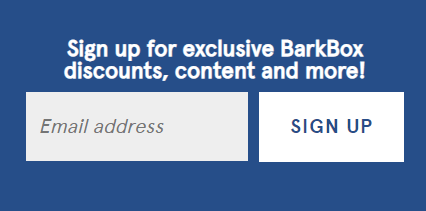 barkbox signup for exclusive offers email list