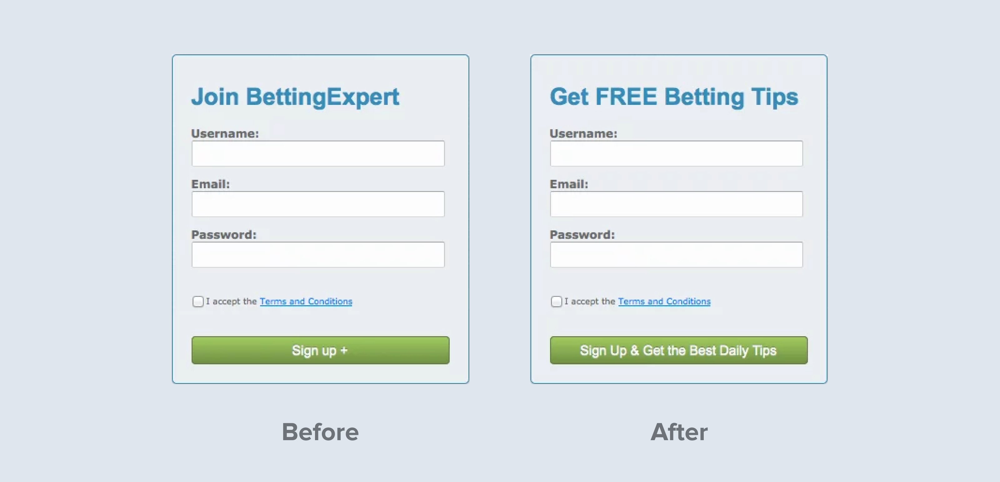 betting expert form before and after optimization