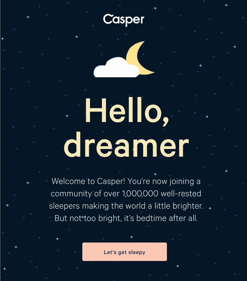 Casper email branding example