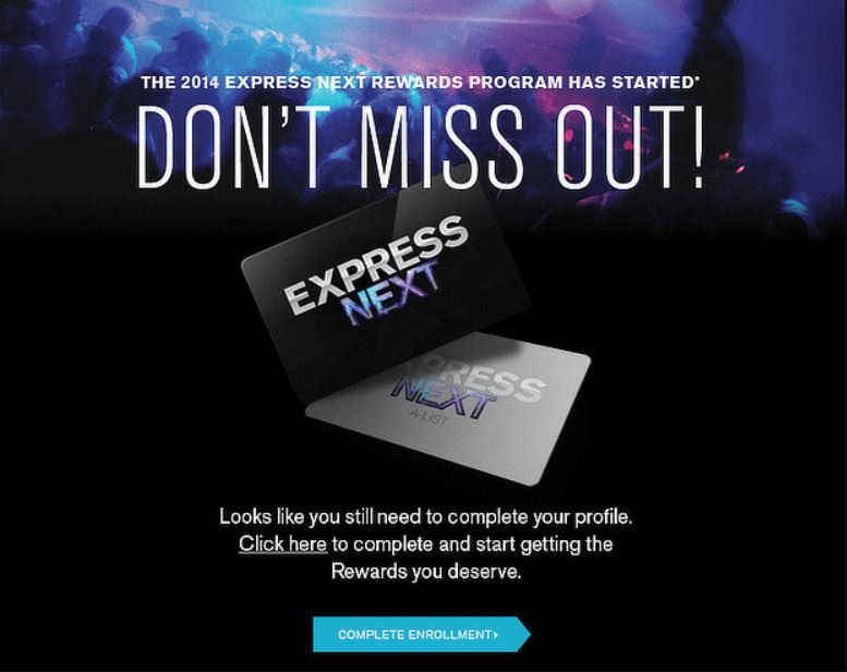 express next fomo email example 1