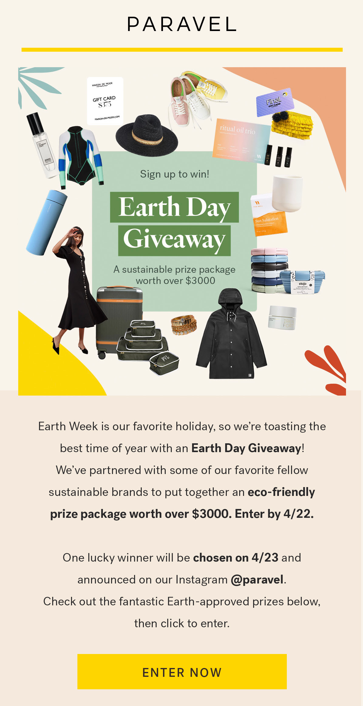Earth Day newsletter from Paravel