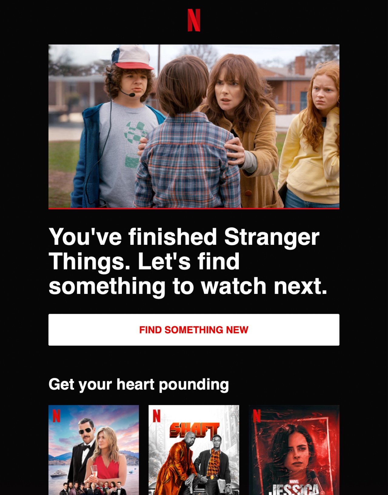 Netflix recommendation email example