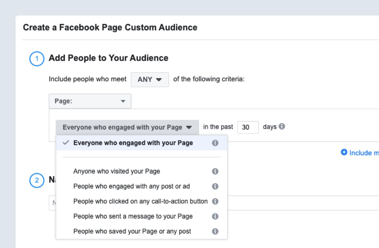 how to create a facebook page custom audience