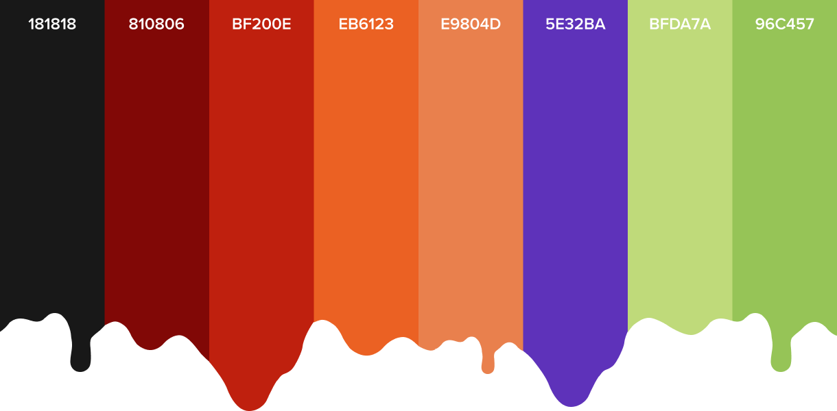 Halloween email color palette
