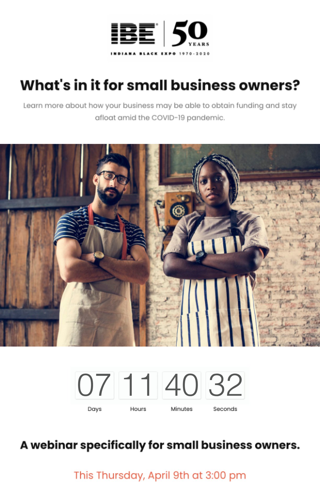 IBO email countdown example