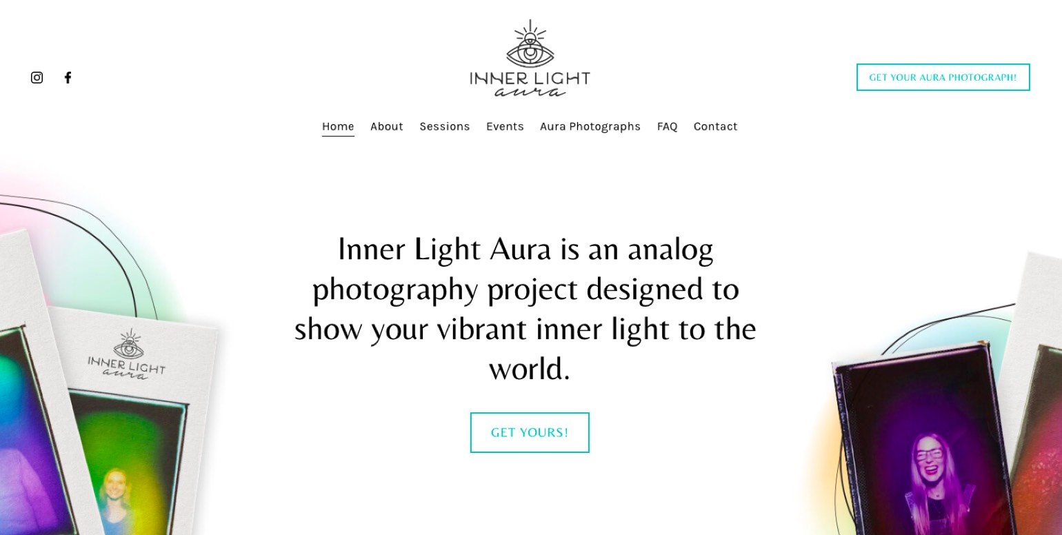 Inner Light Aura web design example