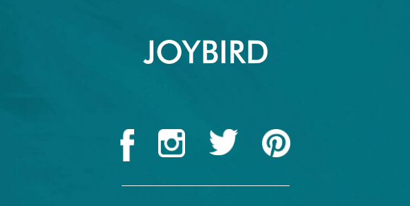 Joybird email footer example