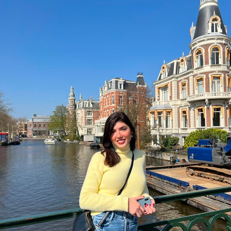 Marta, Customer Support at MailerLite exploring amsterdam