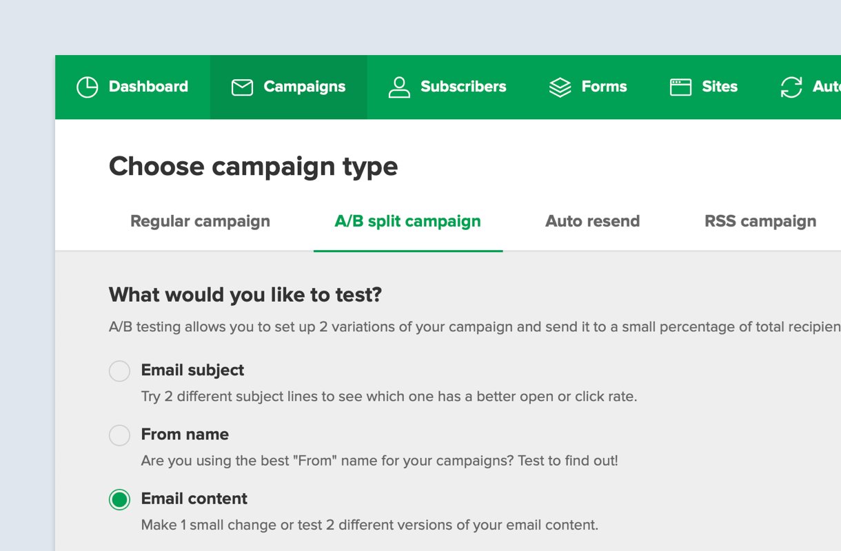 testing email preheader with a/b testing - MailerLite