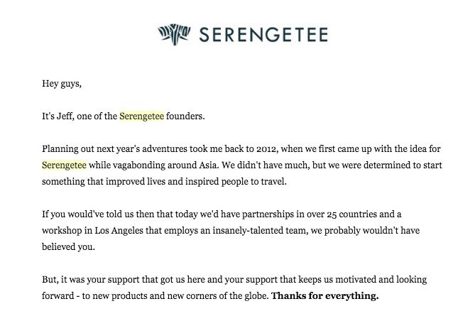 Serengetee email 1
