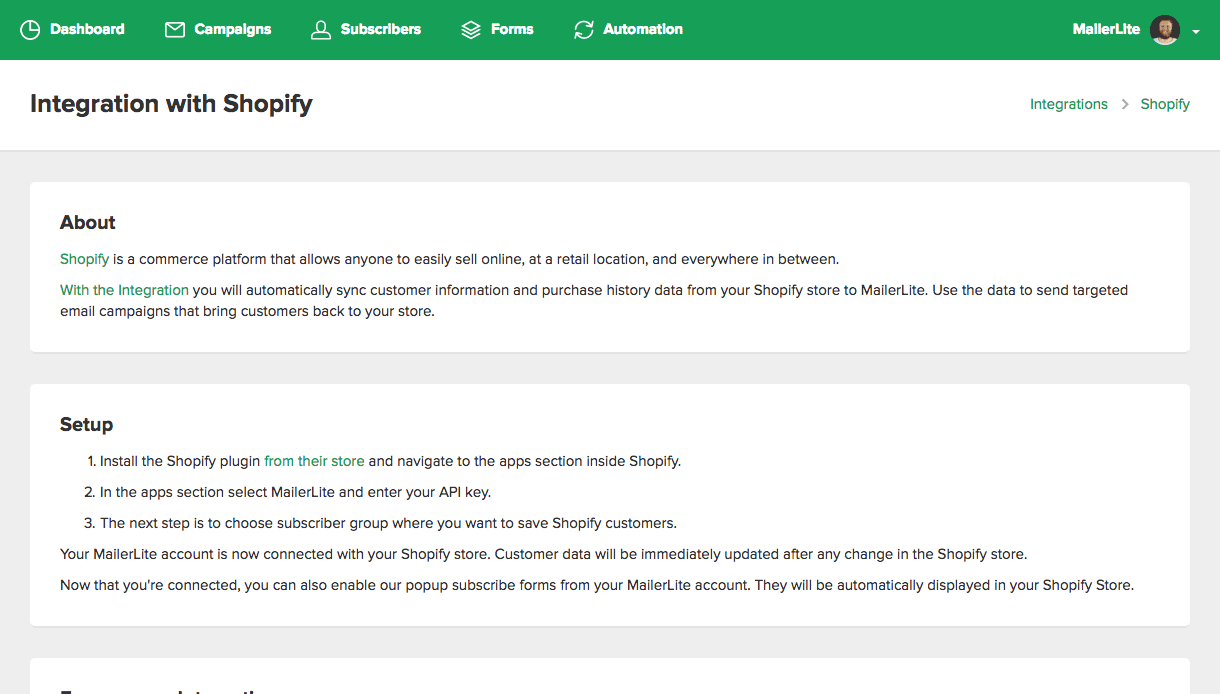 MailerLite Shopify Integration