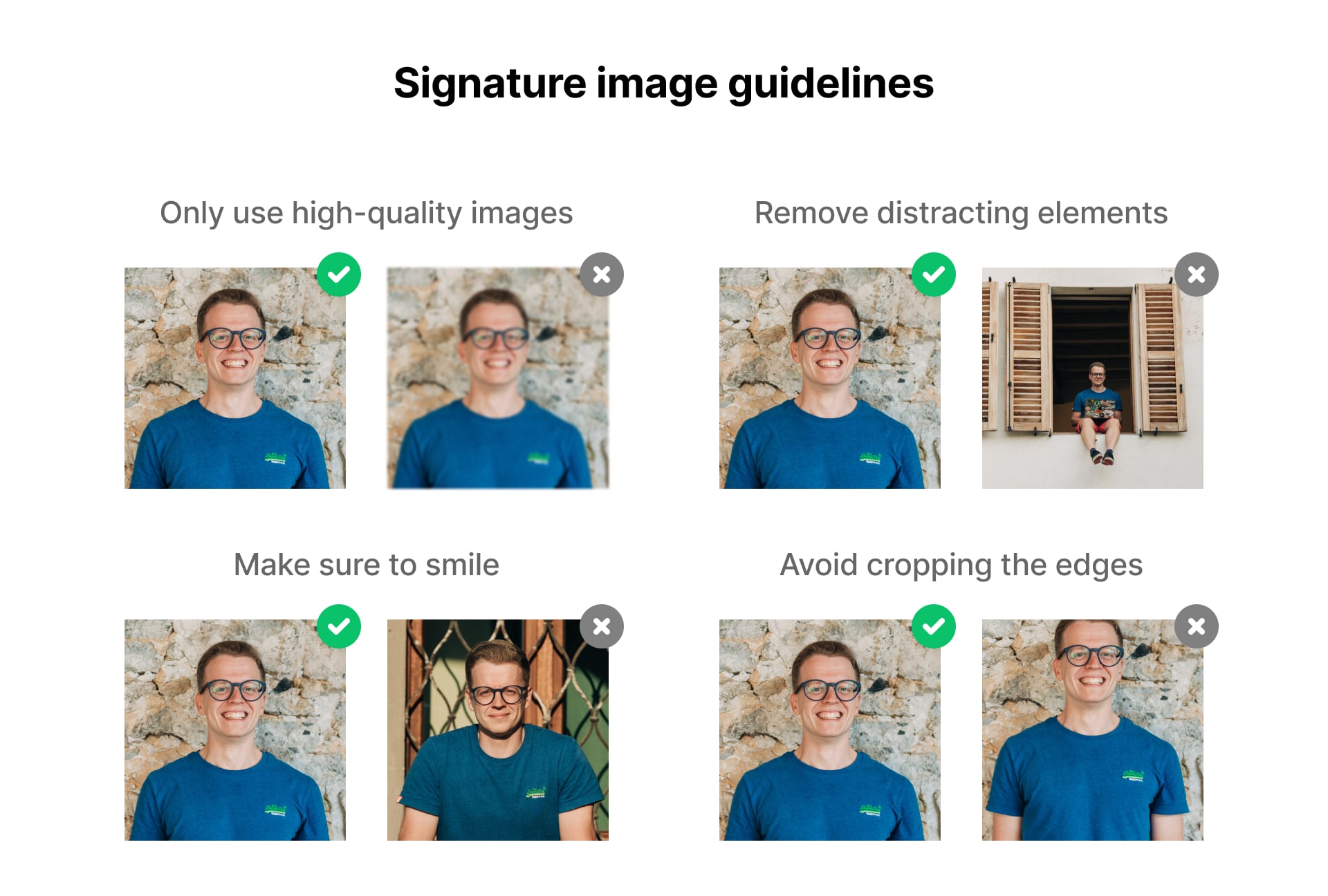 Email signature image guidelines