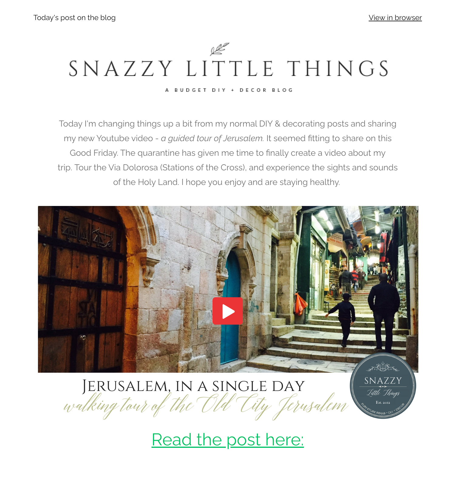 Snazzy little things video email