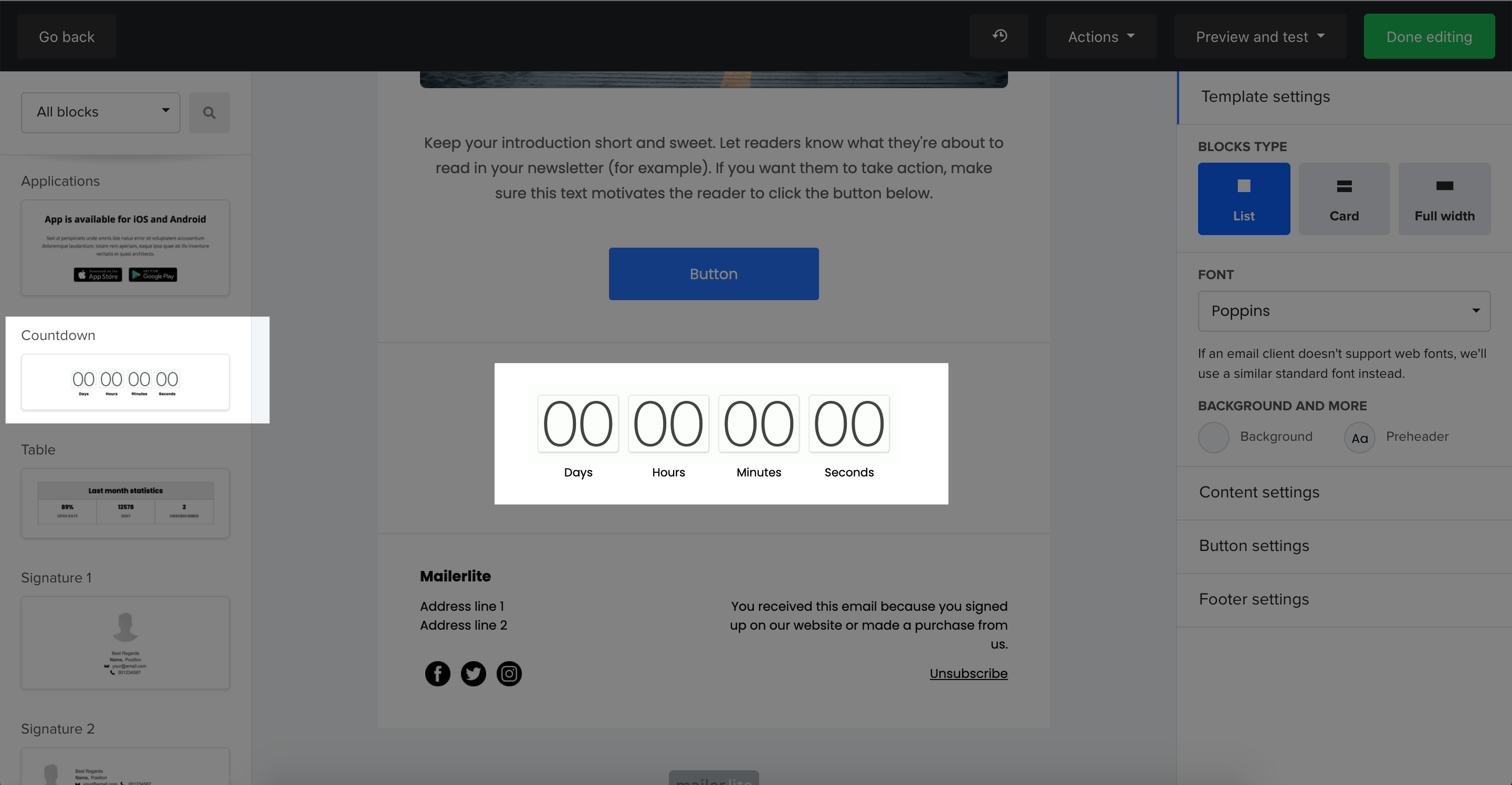 How to add a countdown timer in your email —
