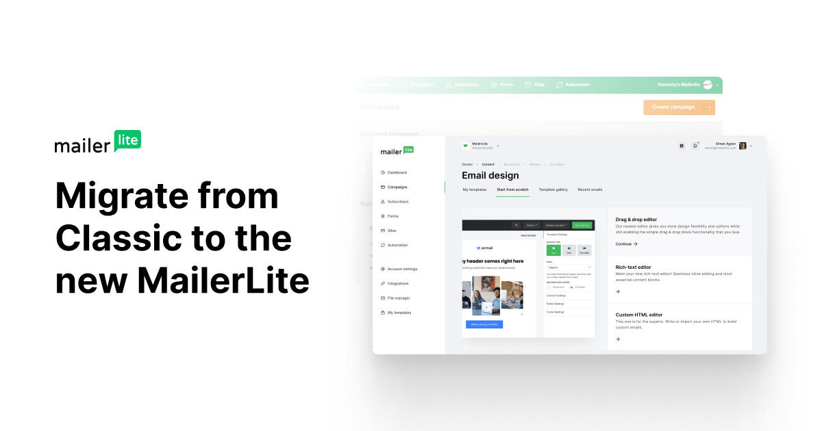 Migration resources MailerLite
