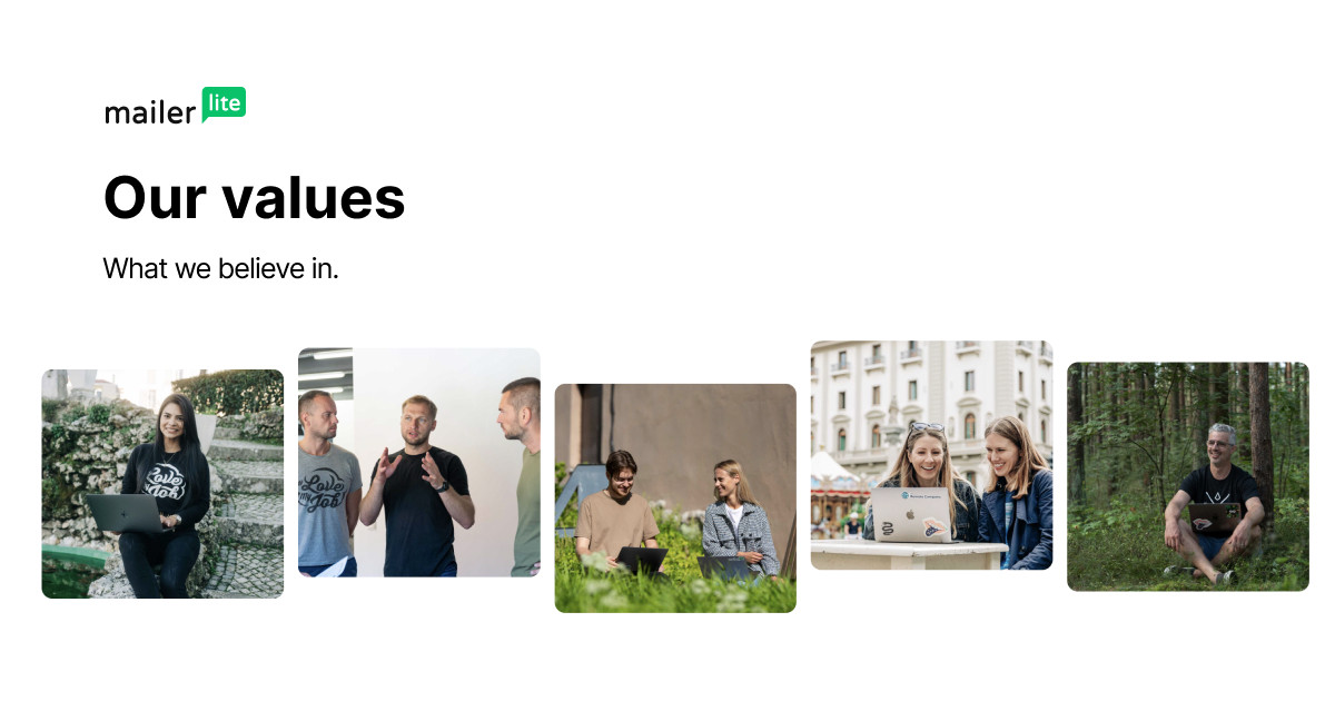 Company values MailerLite