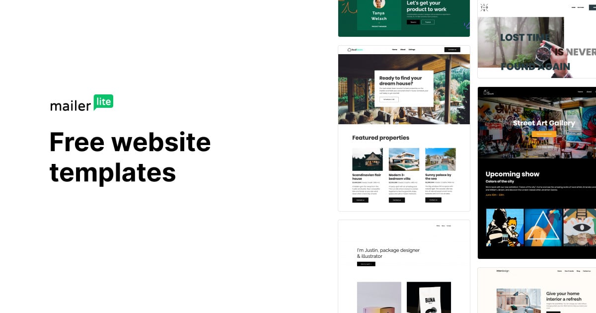 Website Templates MailerLite