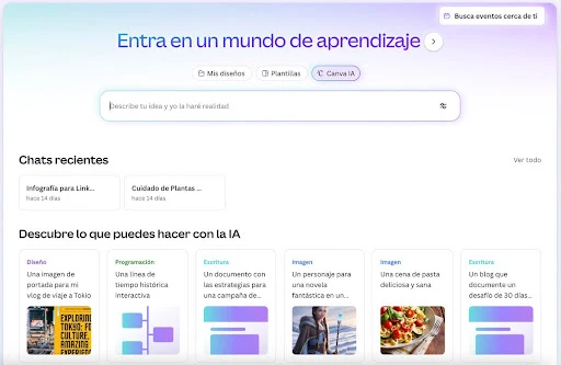 captura de pantalla de página de sitio Canva.com