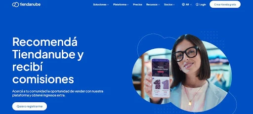 pagina de programa de afiliado de tiendanube