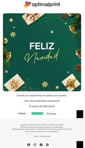 ejemplo de newsletter de navidad