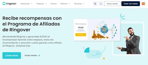 pagina de programa de afiliado de ringover