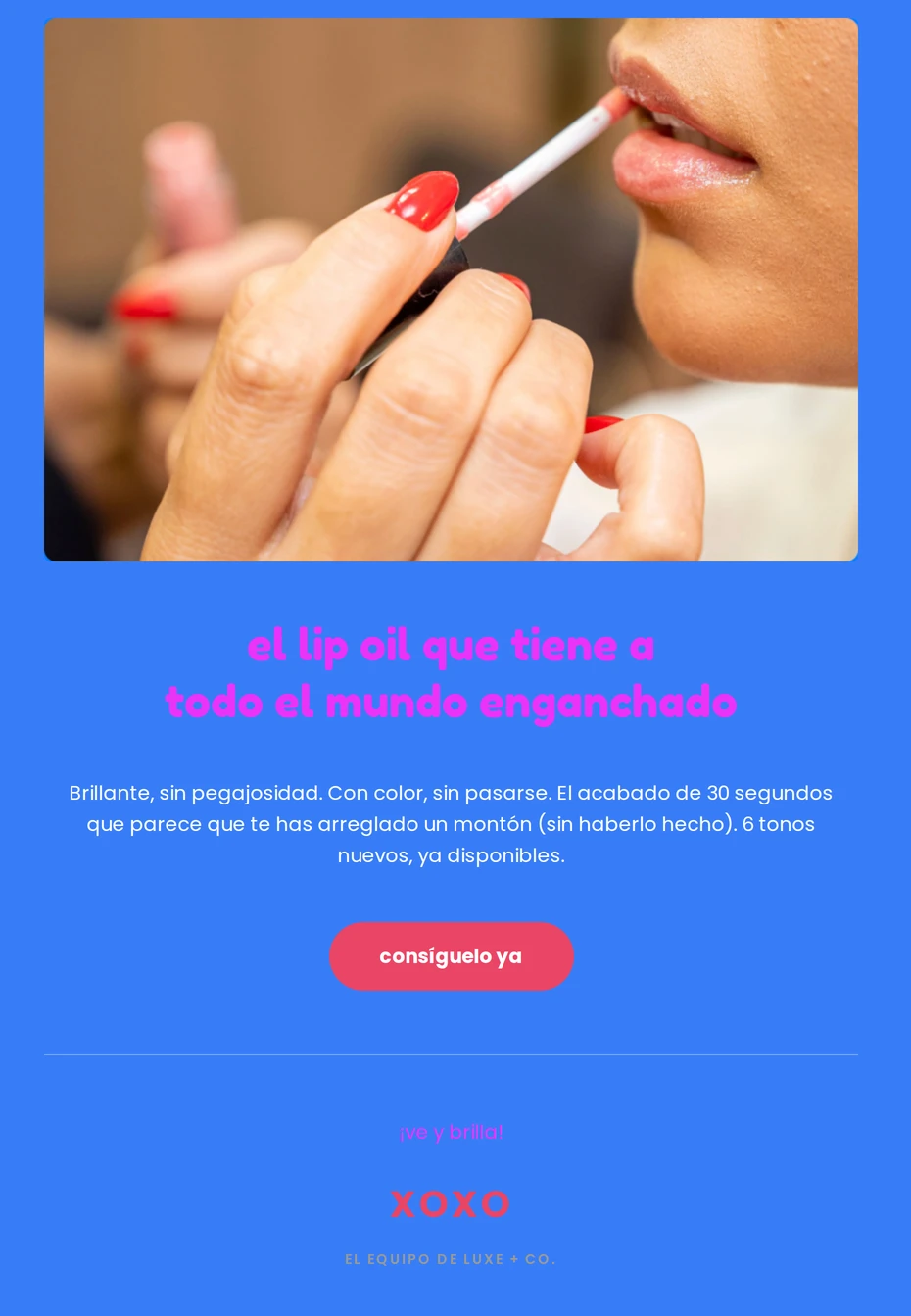 Una despedida de email personal creado en MailerLite