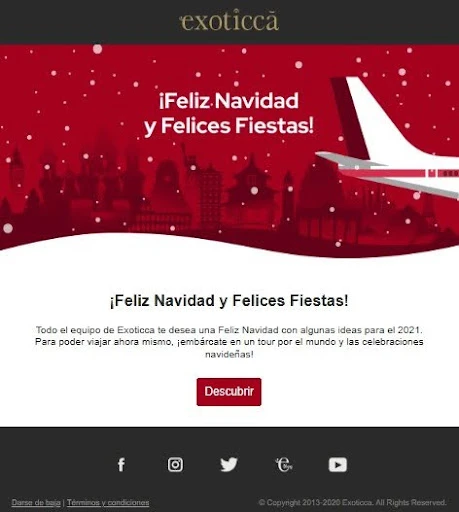 ejemplo de newsletter de navidad