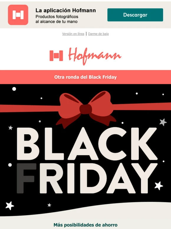 ejemplo de email de black friday de hoffmann