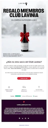 ejemplo de newsletter de navidad