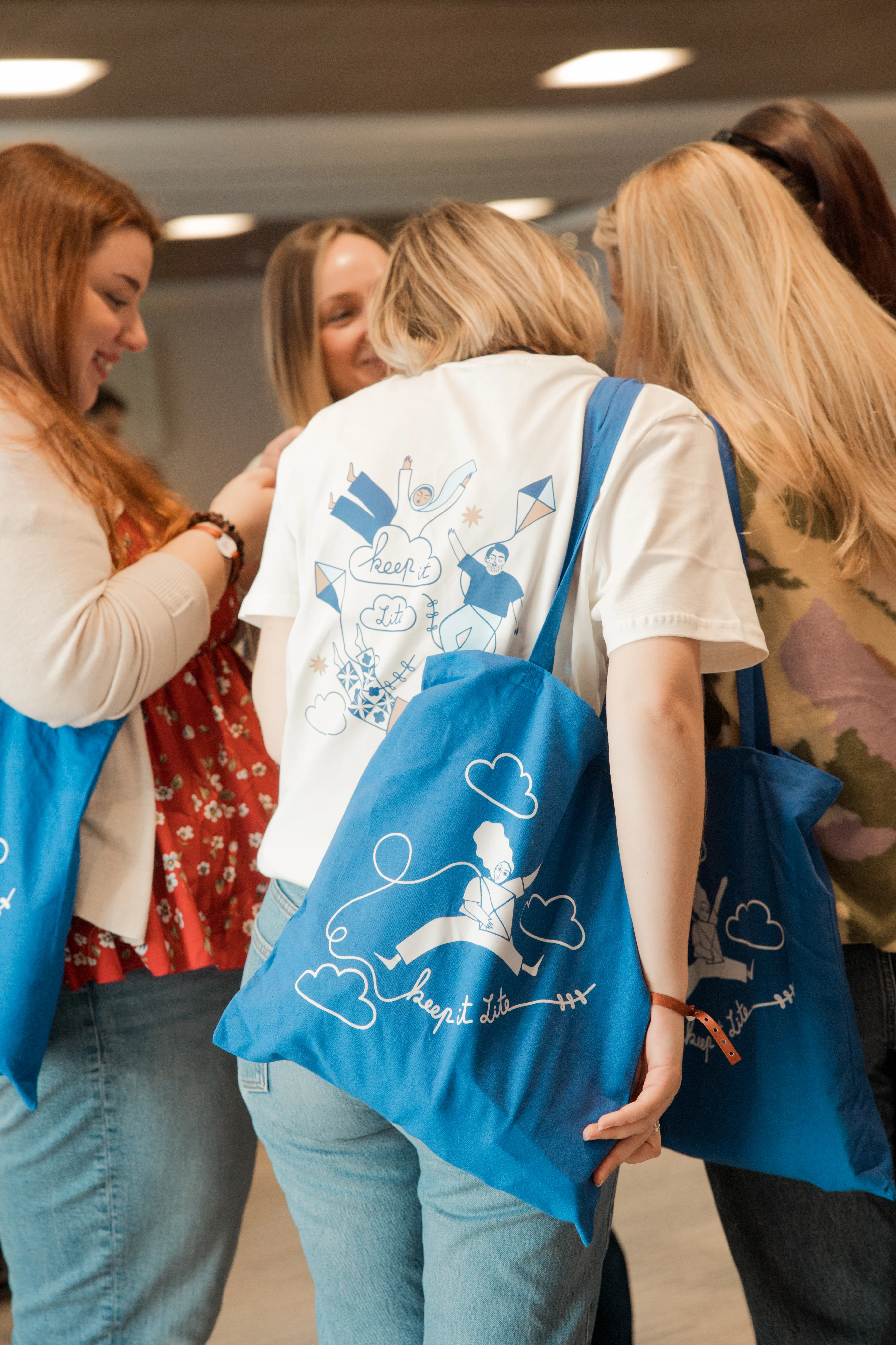 The tote bag and t-shirt designed by Sakina