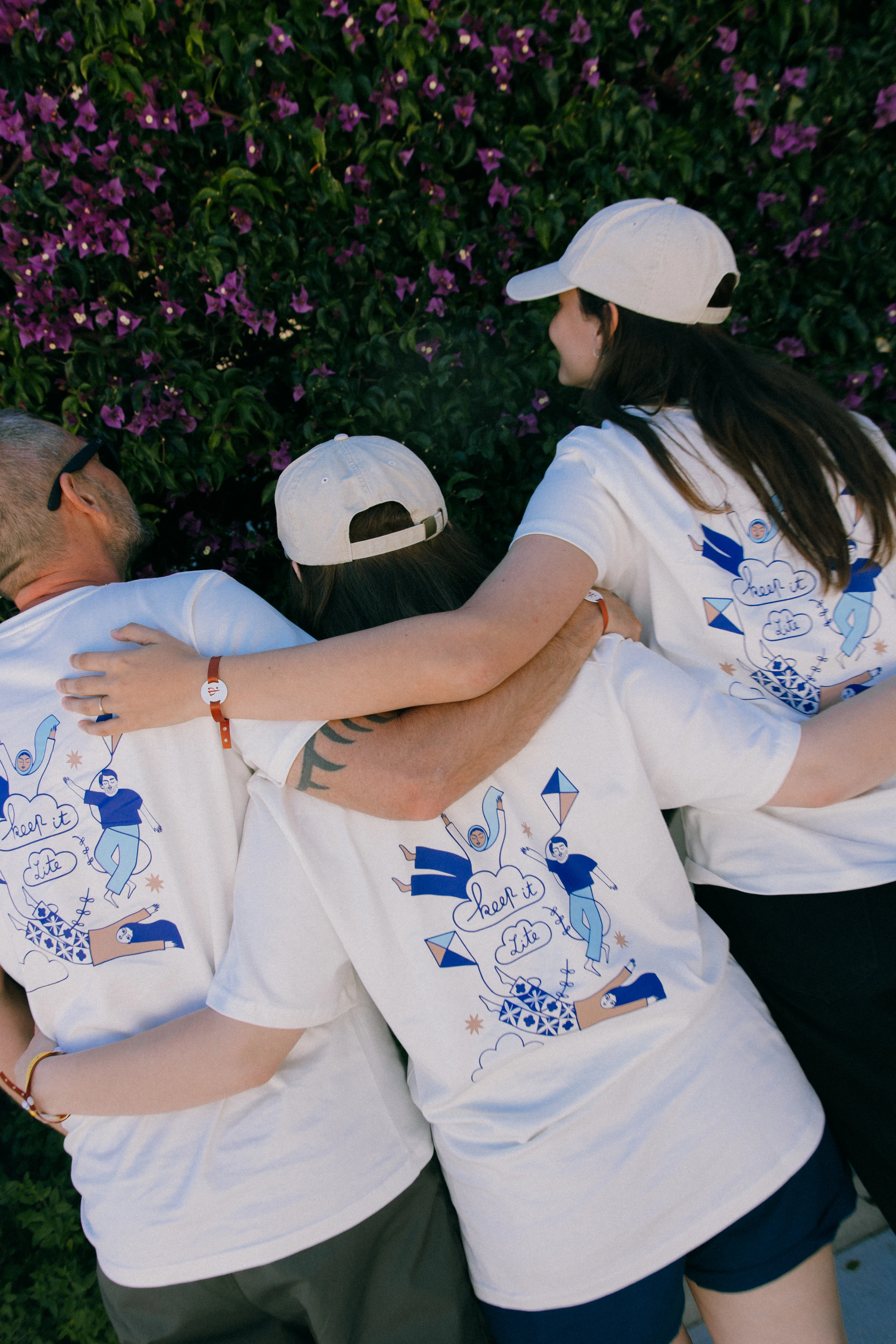 The t-shirts and hats designed by Sakina