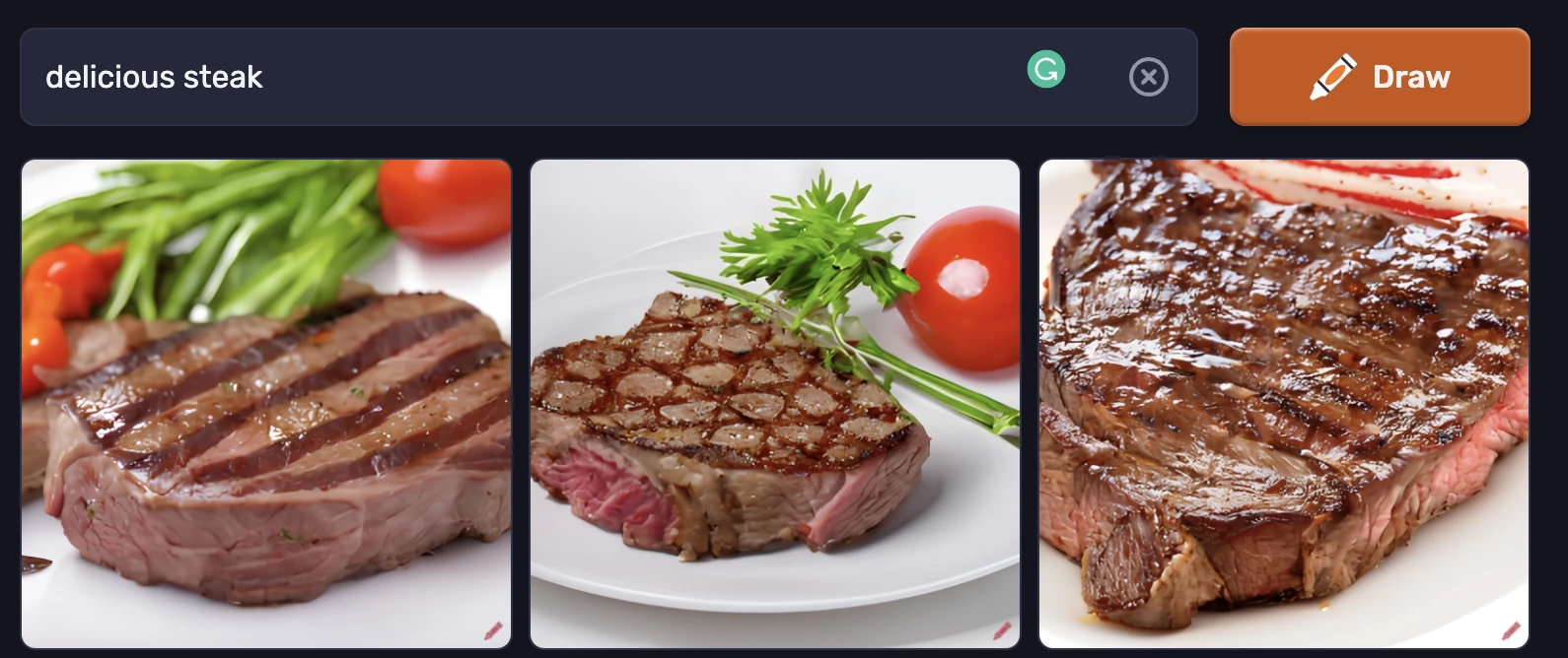 AI-generated image of a steak