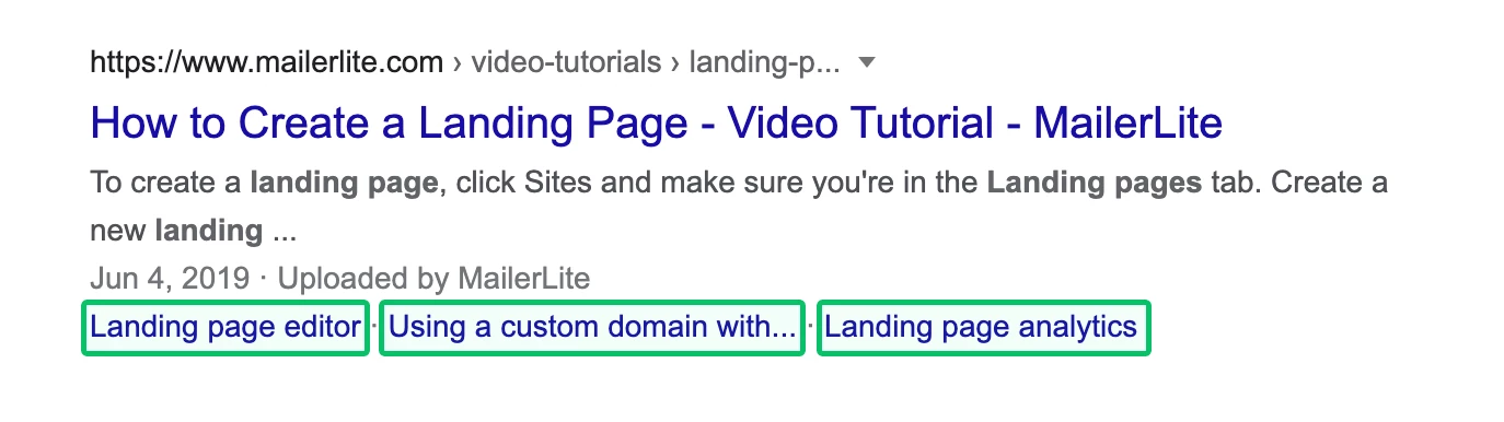 Landing page seo optimization - anchor links