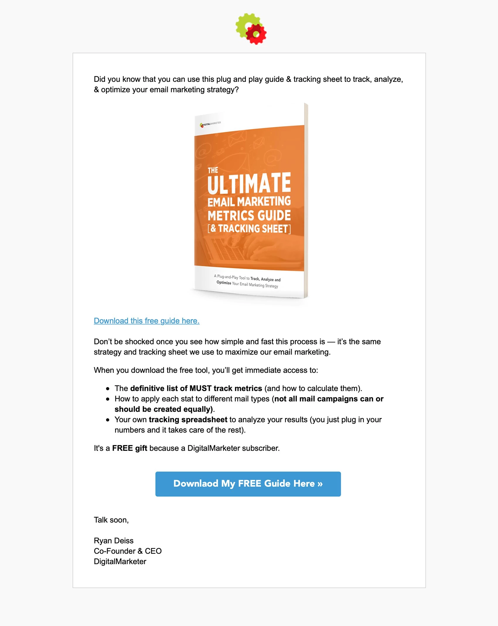 b2b email marketing example digitalmarketer download free guide