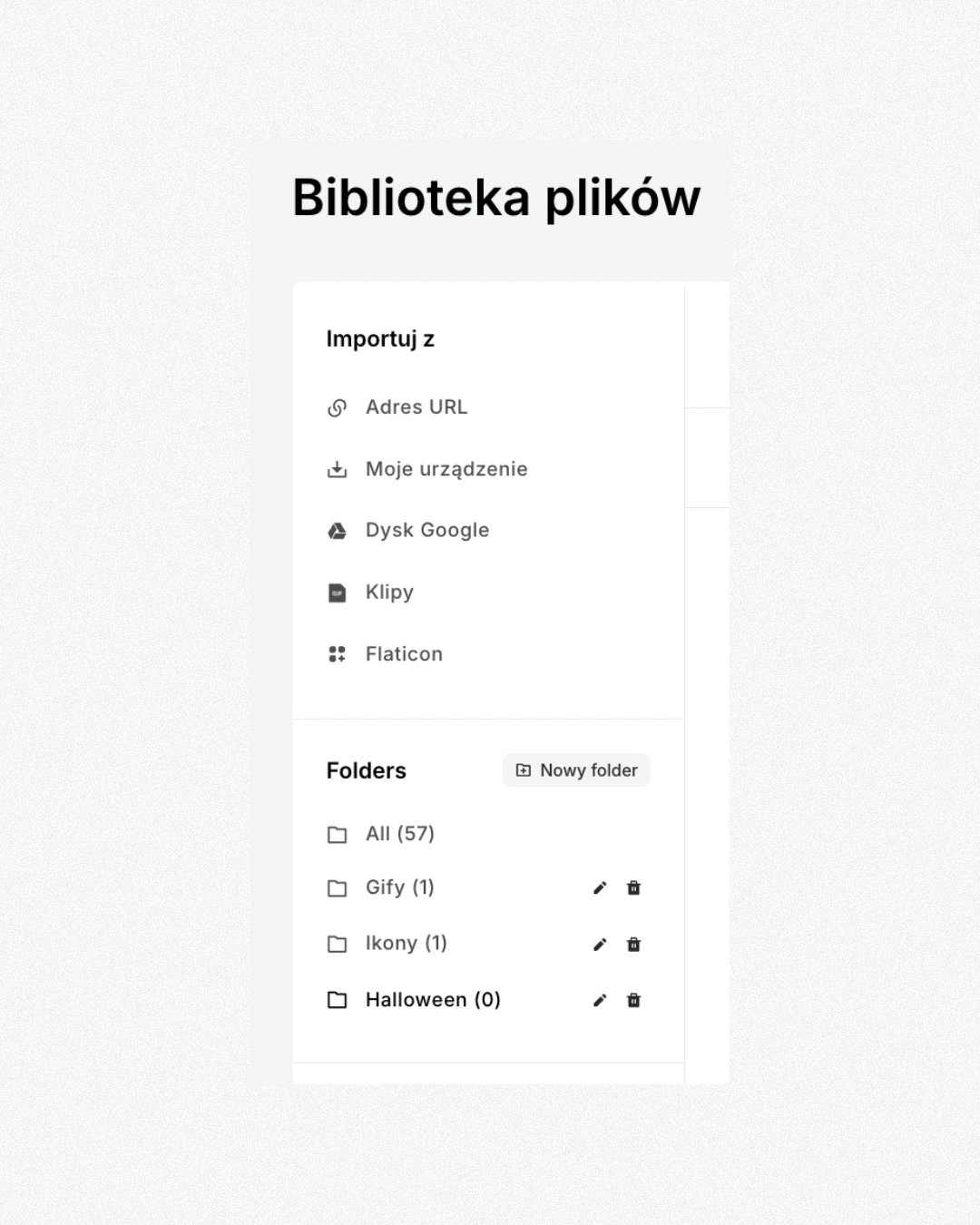 Biblioteka plików w MailerLite