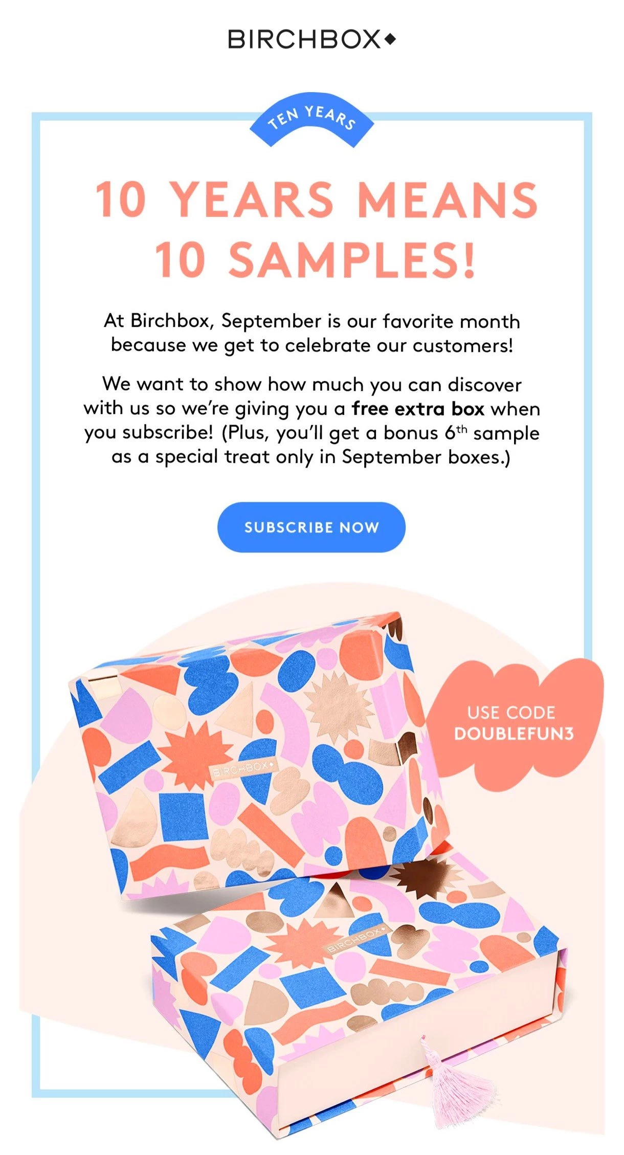 Birchbox free samples birthday email