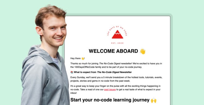 How one no-code creator grew an email course to 12,000+ students