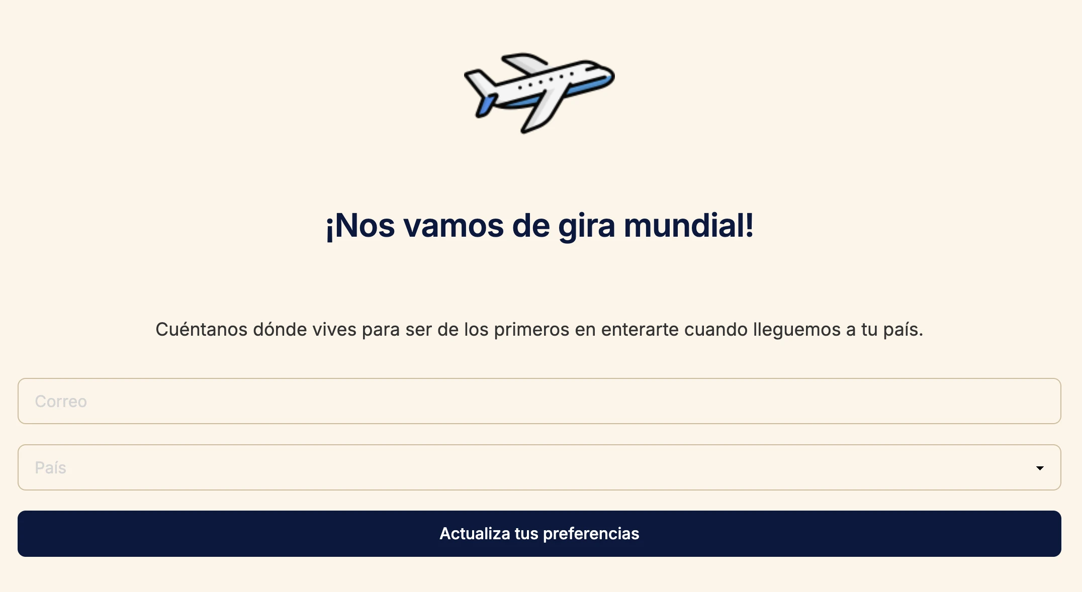 Ejemplo de preferencias personalizadas