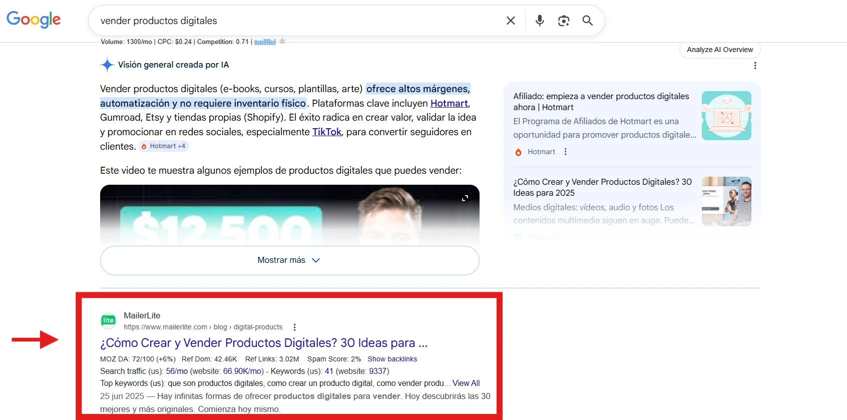 captura de pantalla de página de google