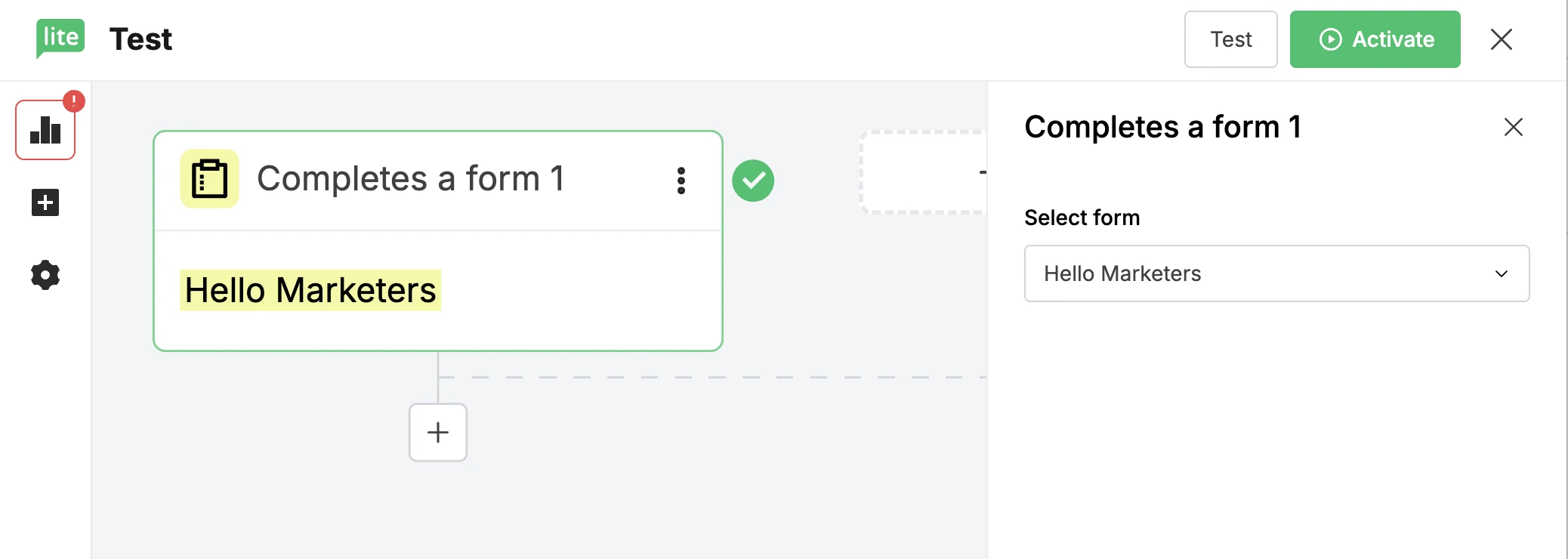 Trigger when subscriber completes a form workflow email - mailerlite