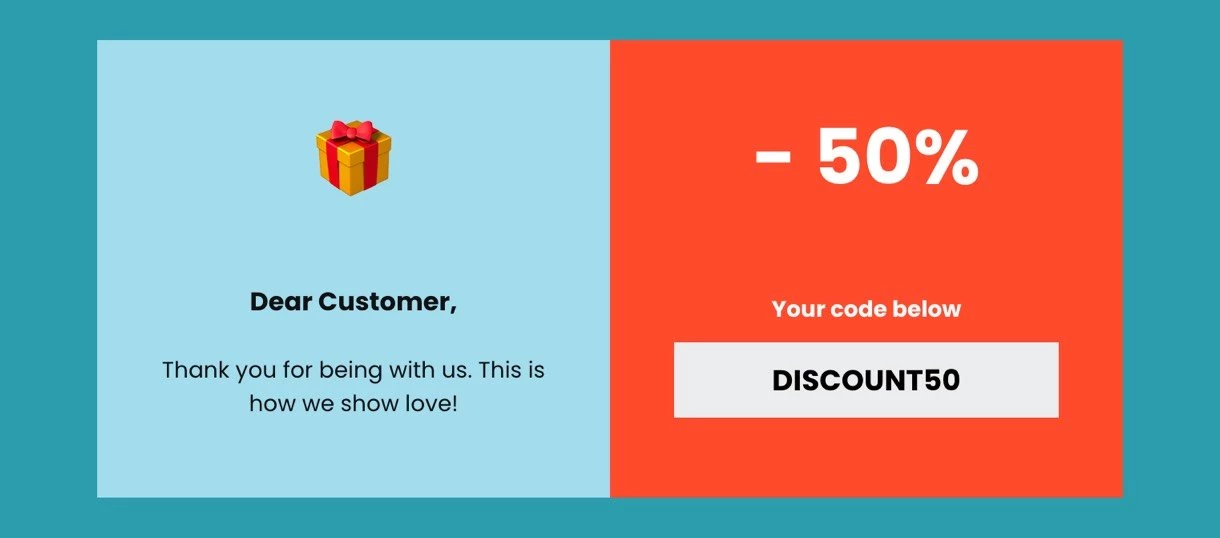 Coupon feature in MailerLite