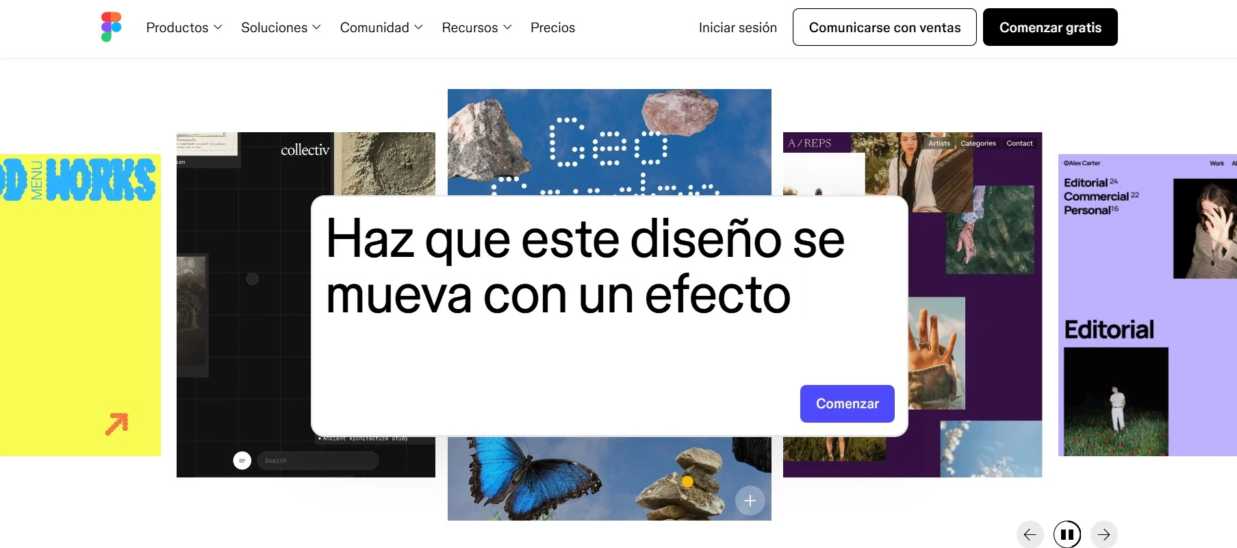 vista de página de figma