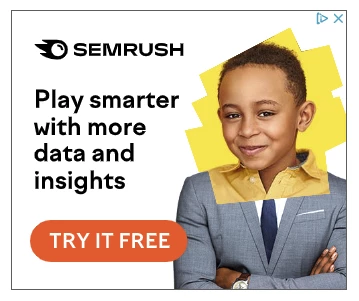 Screenshot of a SEMRUSH ad